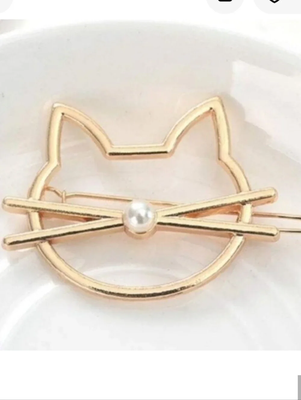 Brandy Melville Gold Metal Cat Whiskers Hair Clip